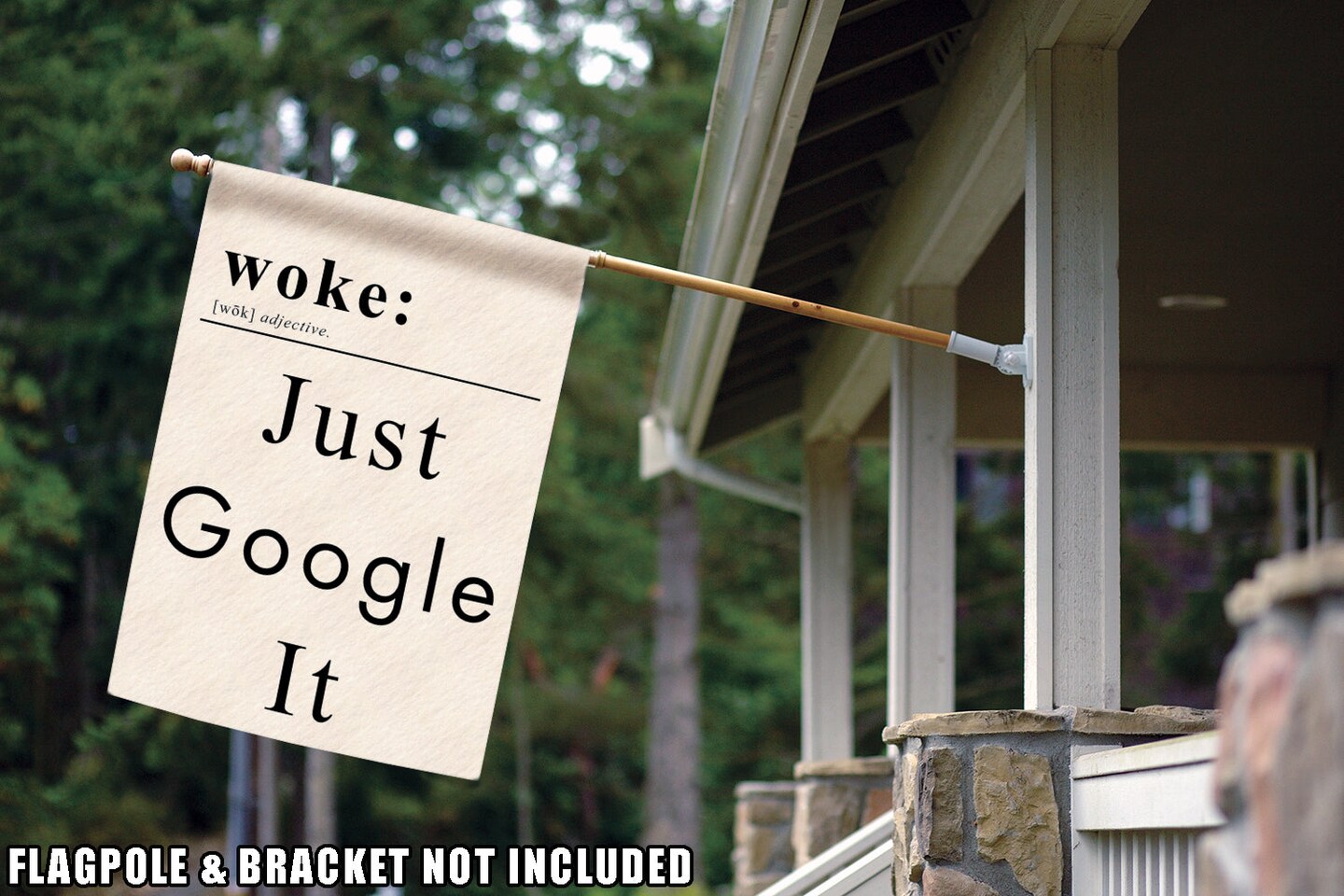 Woke Definition Decorative Funny Double Sided Flag