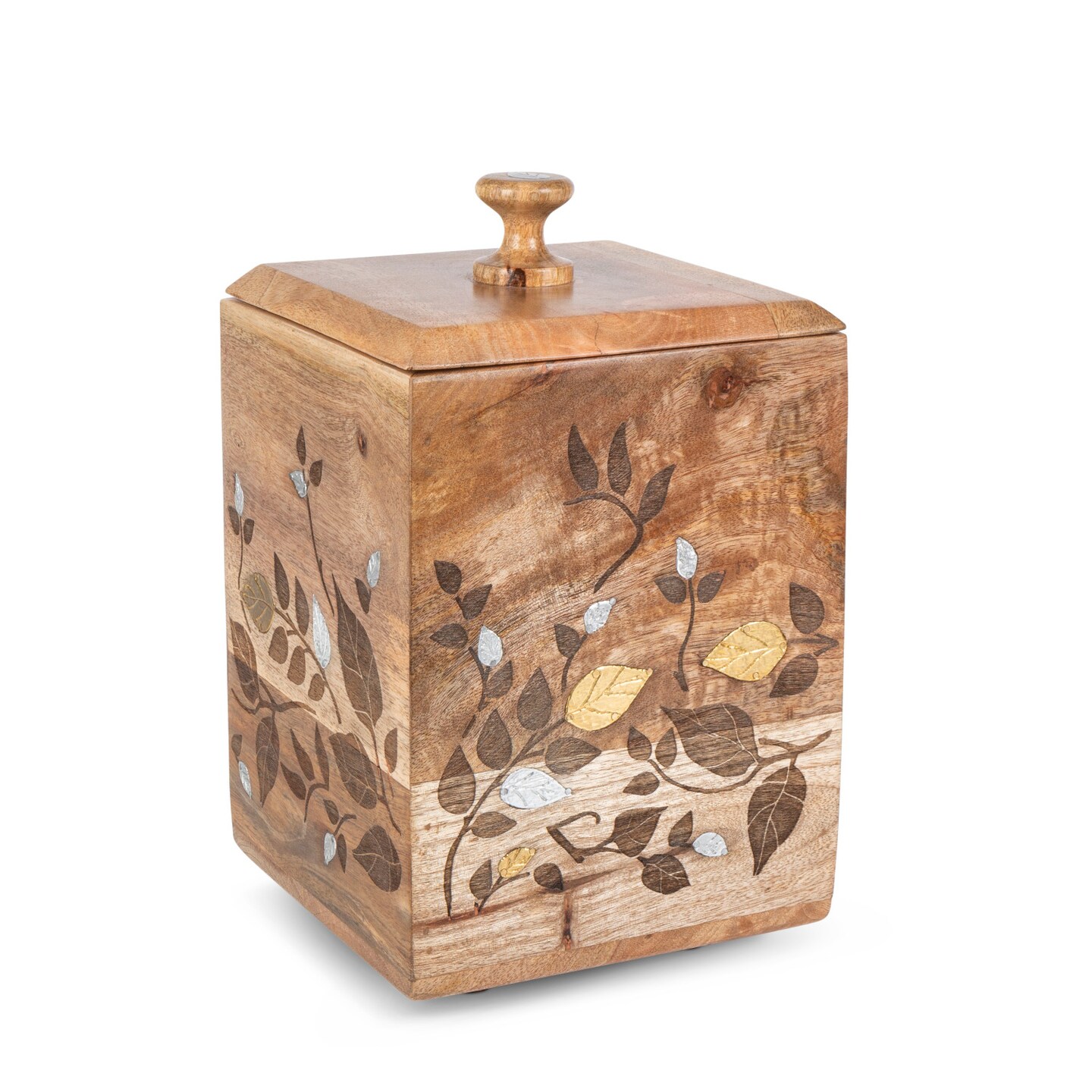 Gerson 11.5&#x22; Brown Unique Square Large Canister Storage