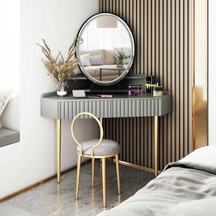 Hollywood Vanity Lighted Makeup Mirror Remote Control 4 Color Dimming