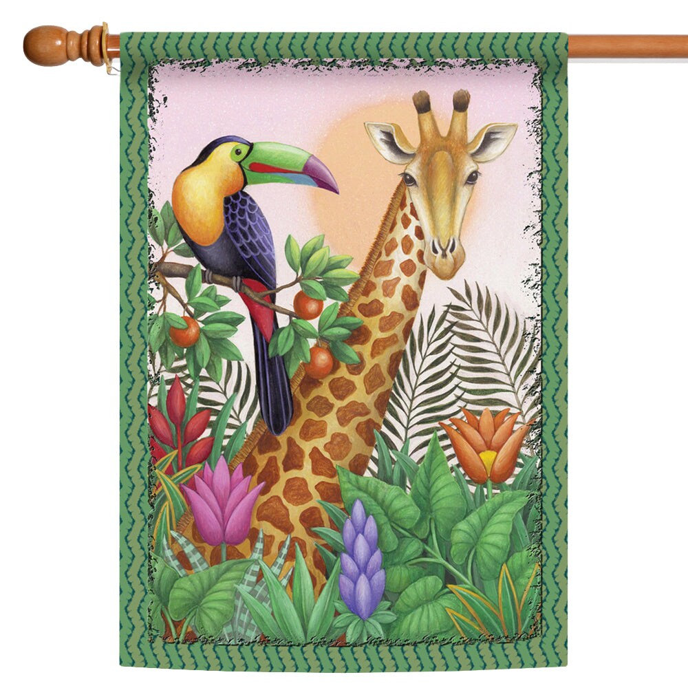 A Giraffe Toucan Share Decorative Giraffe Flag
