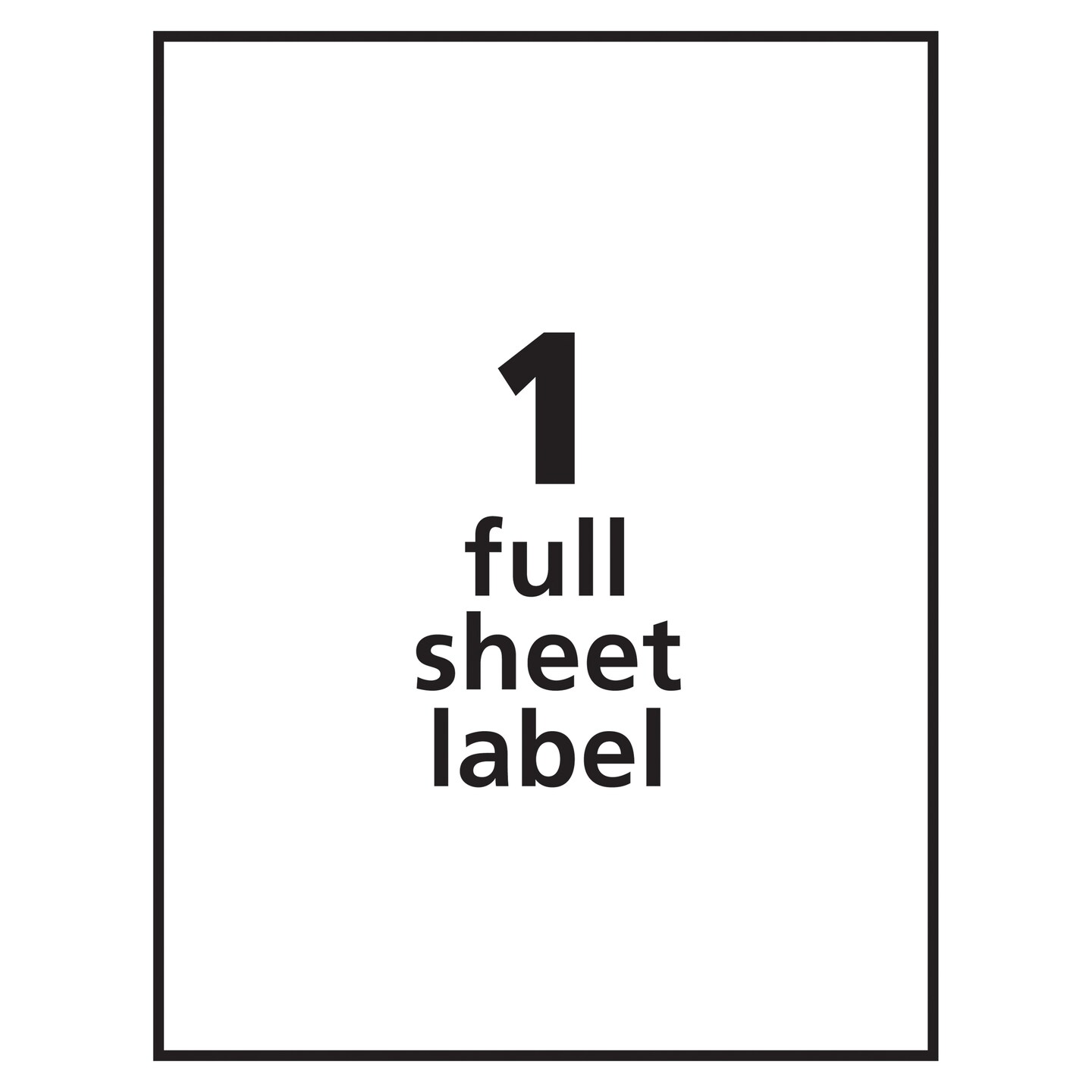 Avery Full-Sheet Printable Shipping Labels, 8.5" x 11" Customizable Stickers, White, 25 Blank Mailing Labels, Great for Mailing, Shipping, Organizing, and More (5265)