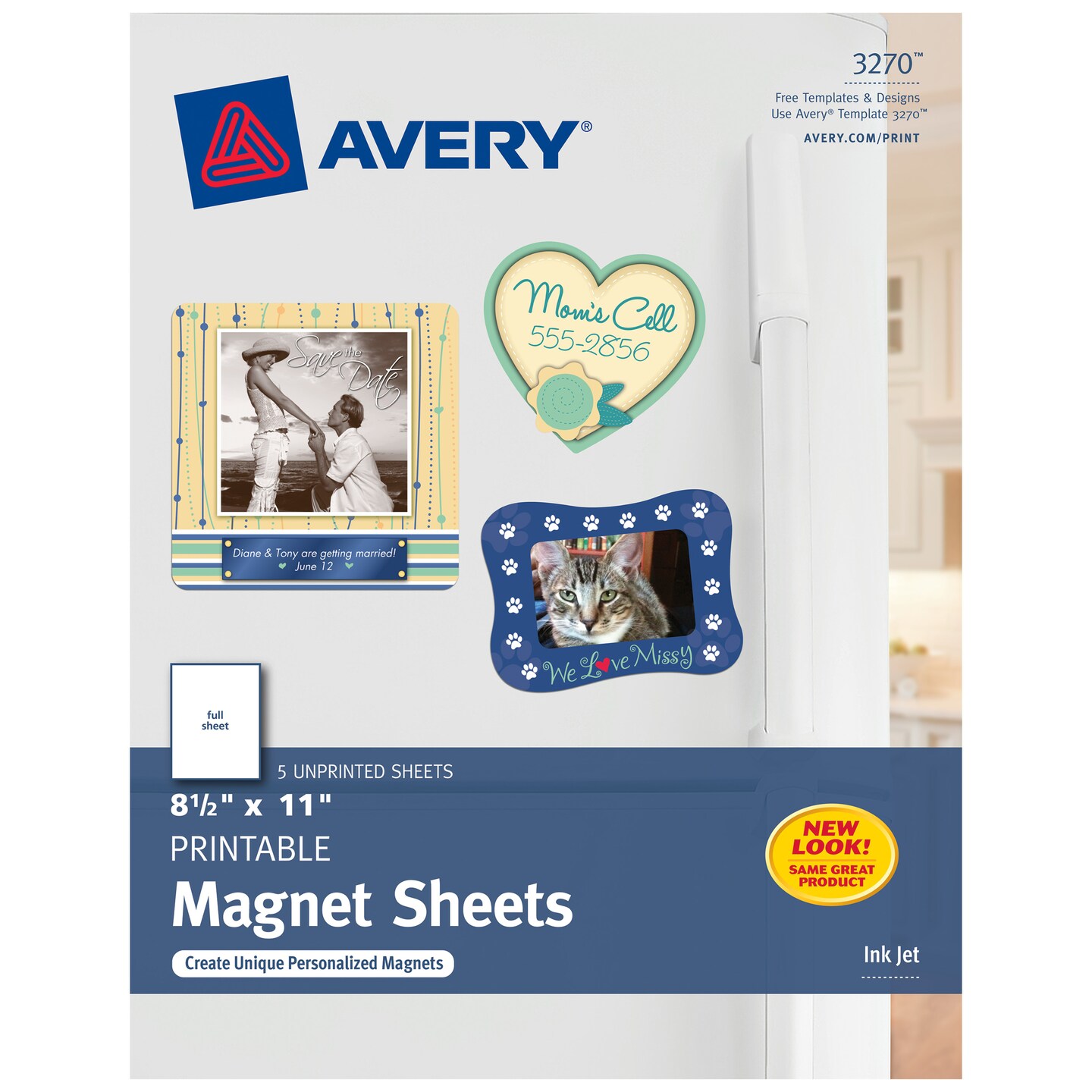 Avery Printable Magnet Sheets 8 5 X 11 Inkjet Printer 5 White