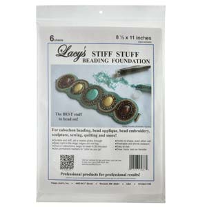 Lacy&#x27;s Stiff Stuff 8.5 x 11 inches Beading Foundation, White (6 sheets)