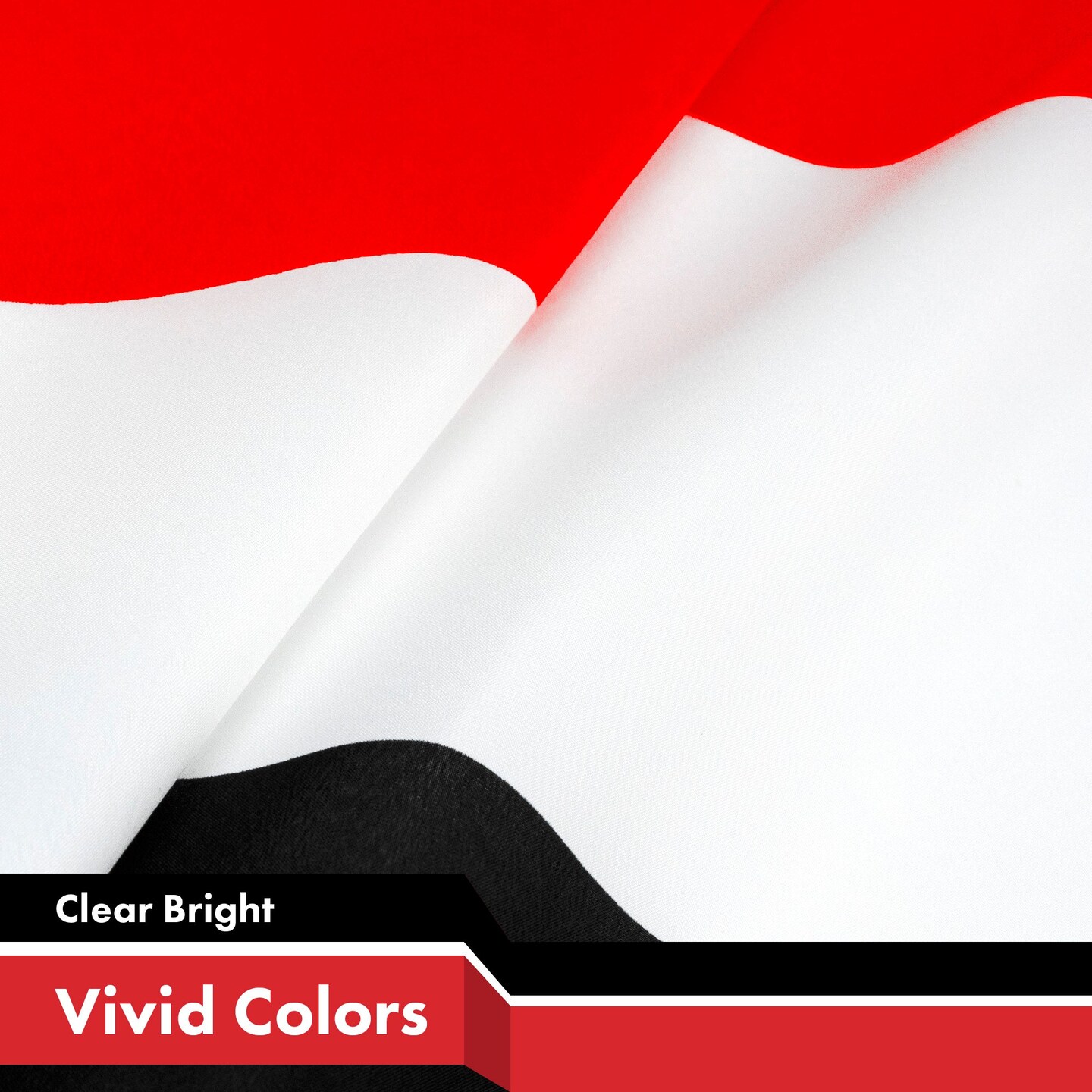 Yemen (Yemeni) Flag | 3x5 feet | Printed 150D, Indoor/Outdoor, Vibrant Colors, Brass Grommets, Quality Polyester, Much Thicker More Durable Than 100D and 75D Polyester