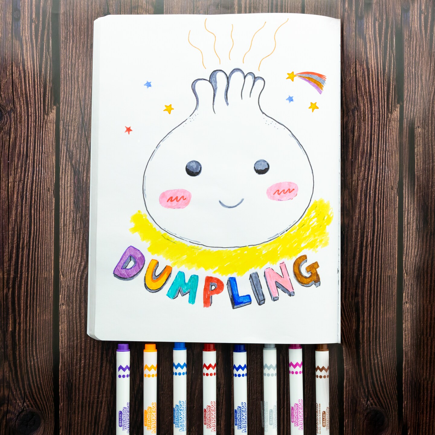 BAZIC Washable Markers Super Tip 10 Color