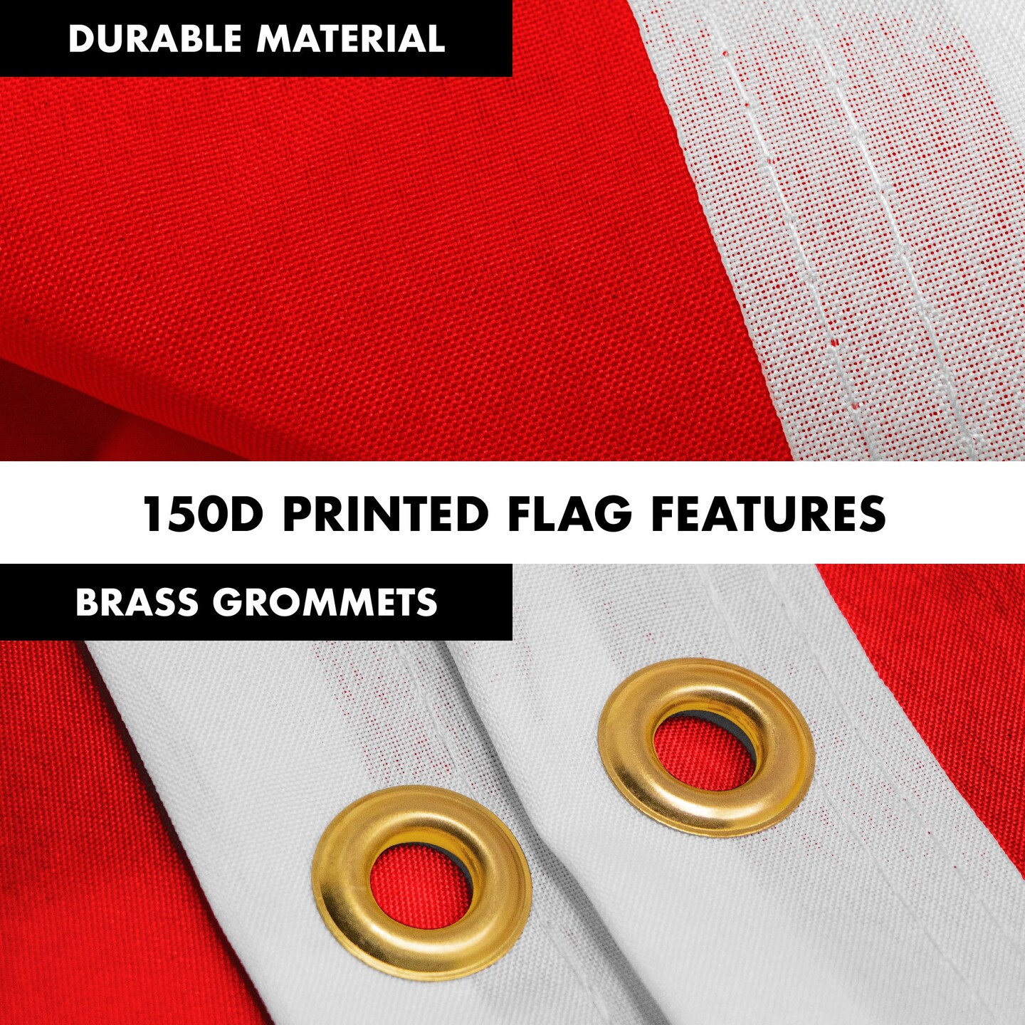 G128 Combo Pack: 6 Feet Tangle Free Spinning Flagpole (Silver) Albania Flag 3x5 ft Printed 150D Brass Grommets (Flag Included) Aluminum Flag Pole