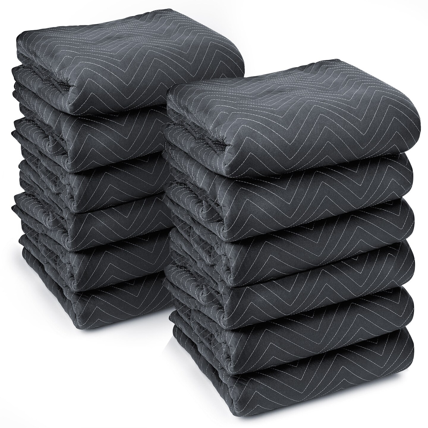 Sure-Max 12 Moving &#x26; Packing Blankets - Ultra Thick Pro - 72&#x22; x 40&#x22; - Professional Quilted Shipping Furniture Pads Black