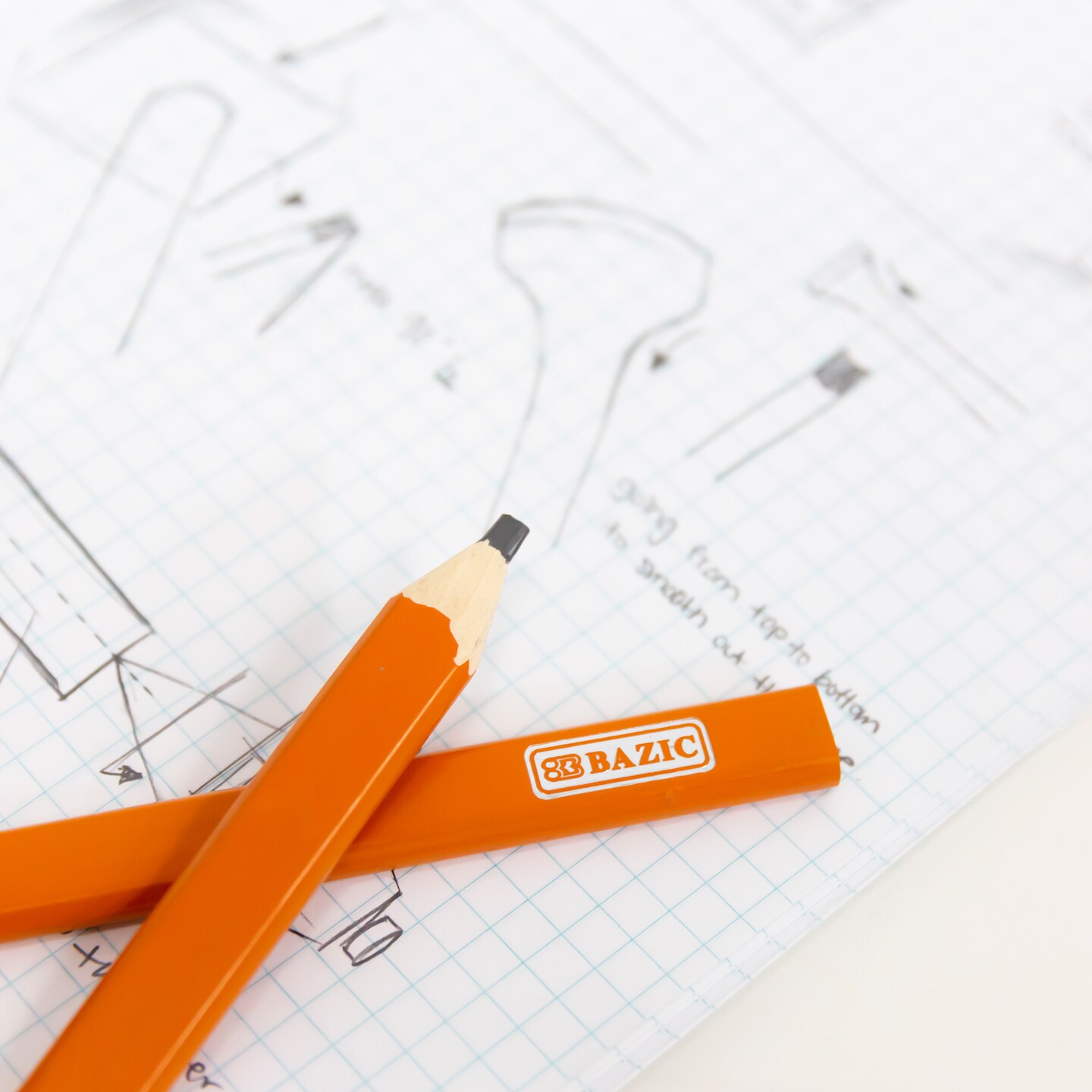 BAZIC Wood Carpenter&#x27;s Pencil (5/Pack)