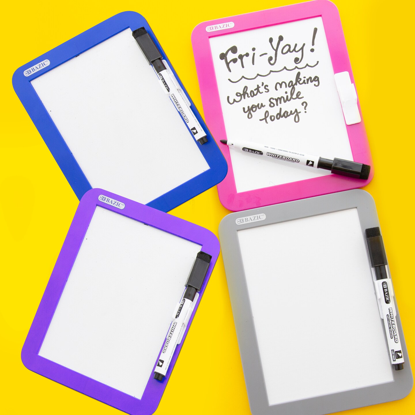 BAZIC Magnetic Locker Dry Erase Board 5&#x22; X 7&#x22; w/ Marker