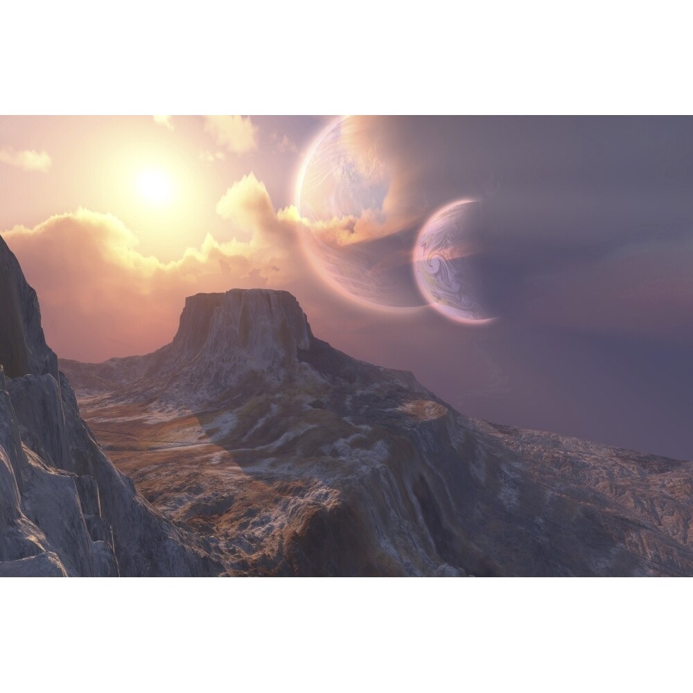 This Earthlike Planet Has A Double Moon System Poster Print