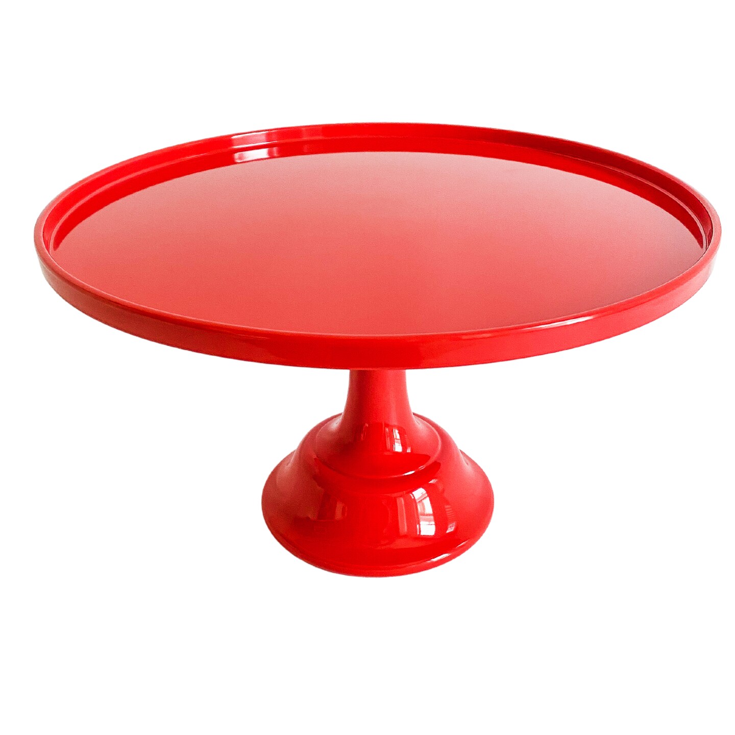 Stylish Red Melamine Pedestal Cake Stand – Durable, BPA-Free & Dishwasher Safe for Holidays & Parties