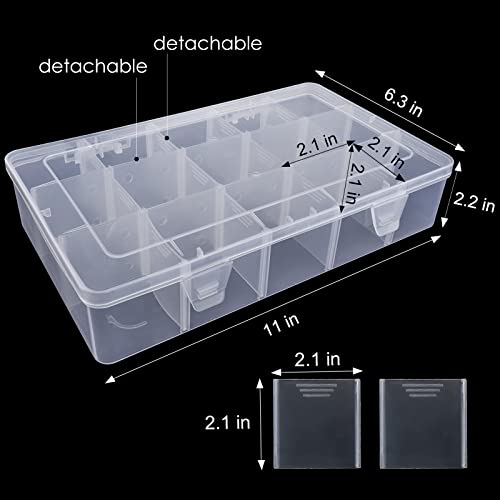 Upgrade 9 Grids Plastic Organizer Box, Craft Storage, Plastic Jewelry  Organizer, Compartment Plastic Box with Dividers for Beads, Pills and  Buttons : : Home
