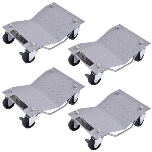 4 Pieces Vehicle Car Auto Repair Moving Tire Wheel Dolly
