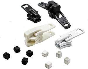 Premier Marine-Bimini Canvas Boat Zipper Repair Kit - #10 Extra Heavy  Plastic Auto Lock Sliders with Snap Caps Included for Boats, Canvas, Tents,  