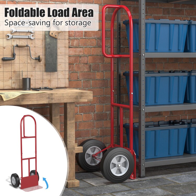 Multi-functional Foldable Metal Hand Truck with 10 Inch Wheels Suitable for All Terrains