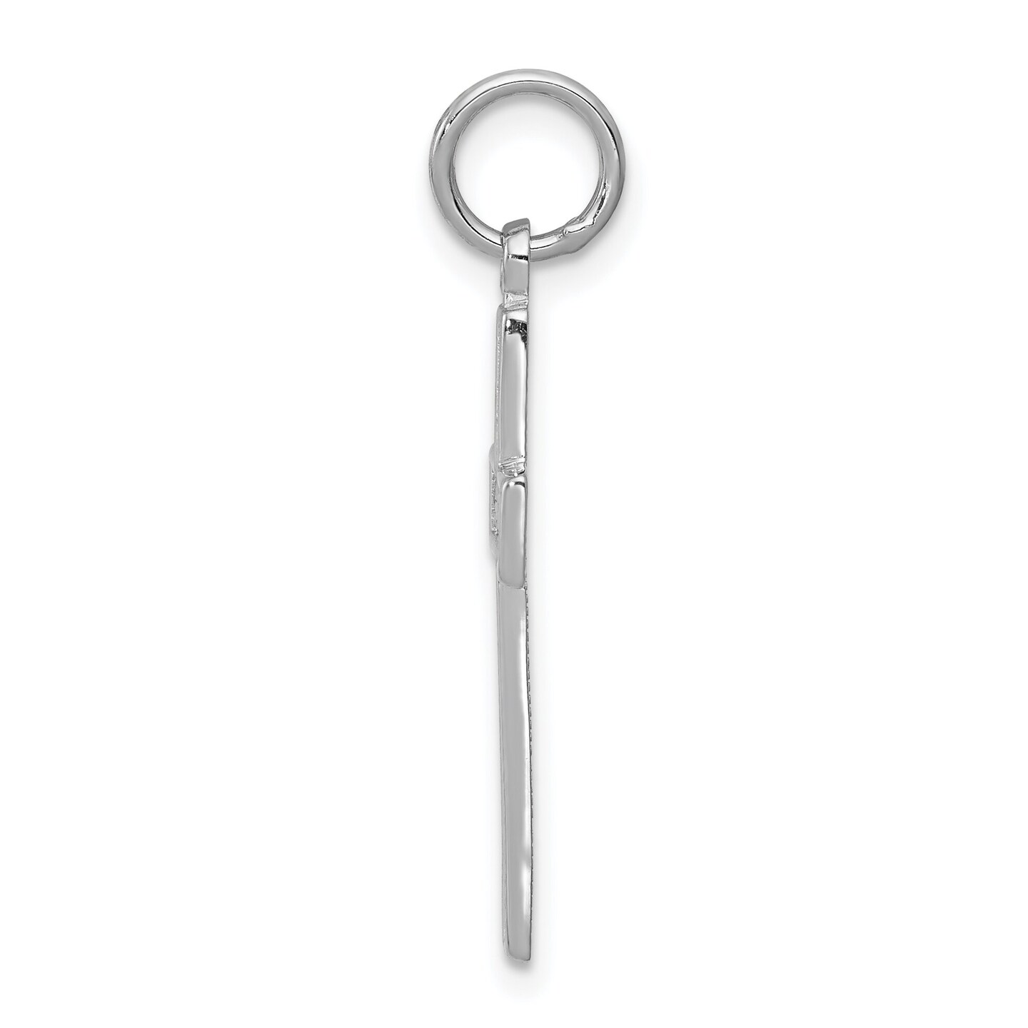 14K White Gold Cross Charm Pendant Jewelry Religious