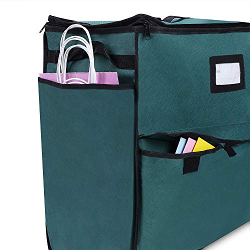 Unique Holiday Storage Organizer for Gift Bag and Wrapping Accessories (Green)