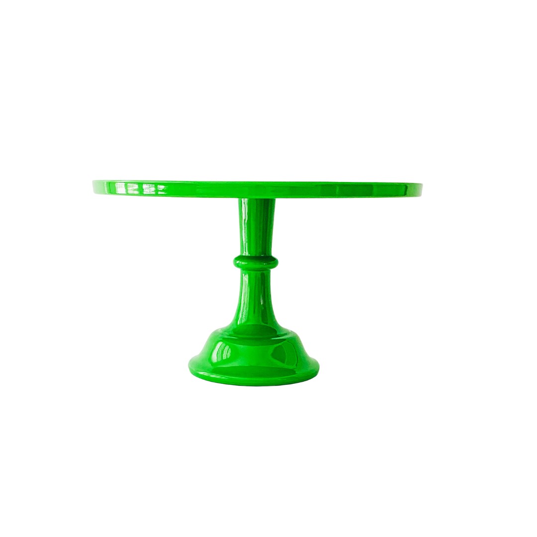 Bright Kelly Green Melamine Cake Stand – 11.5" Cupcake & Dessert Display for Parties, Events & Celebrations