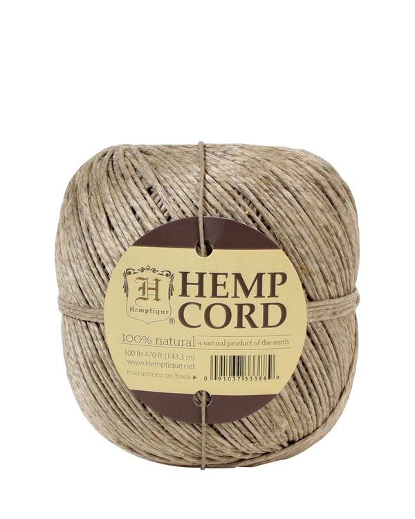 Hemptique Hemp Cord Ball Plant Hanger Eco Friendly Sustainable Naturally Grown Fiber Outdoor Gardening Gift Wrapping Scrapbooking Bookbinding Crafting