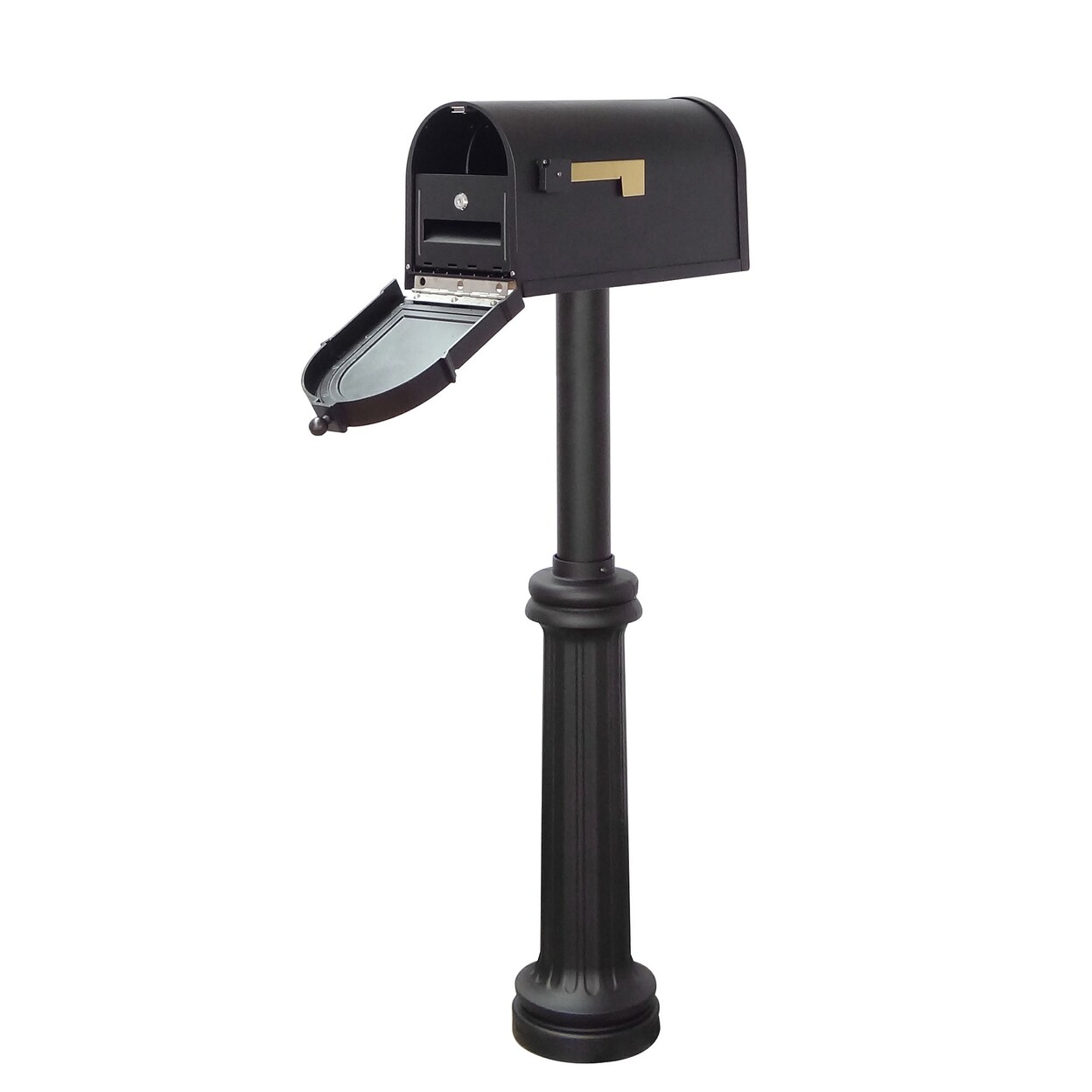 Special Lite Products Berkshire Curbside Mailbox with Locking Insert and Bradford Mailbox Post