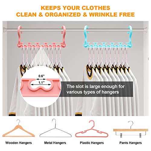 8-Pack-Closet-Organizers-and-Storage,Clothes-Organizer-Hangers for Heavy Clothes Sturdy Home Closet Organization and Storage,College-Dorm-Room-Essentials for Girls,Closet-Storage-Space-Saving-Hangers