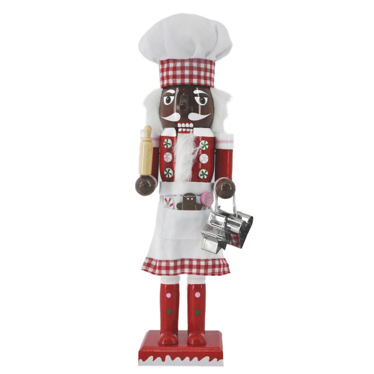 TX USA   Corporation Home Decorative 14In Baker Nutcracker Aa - White, Red