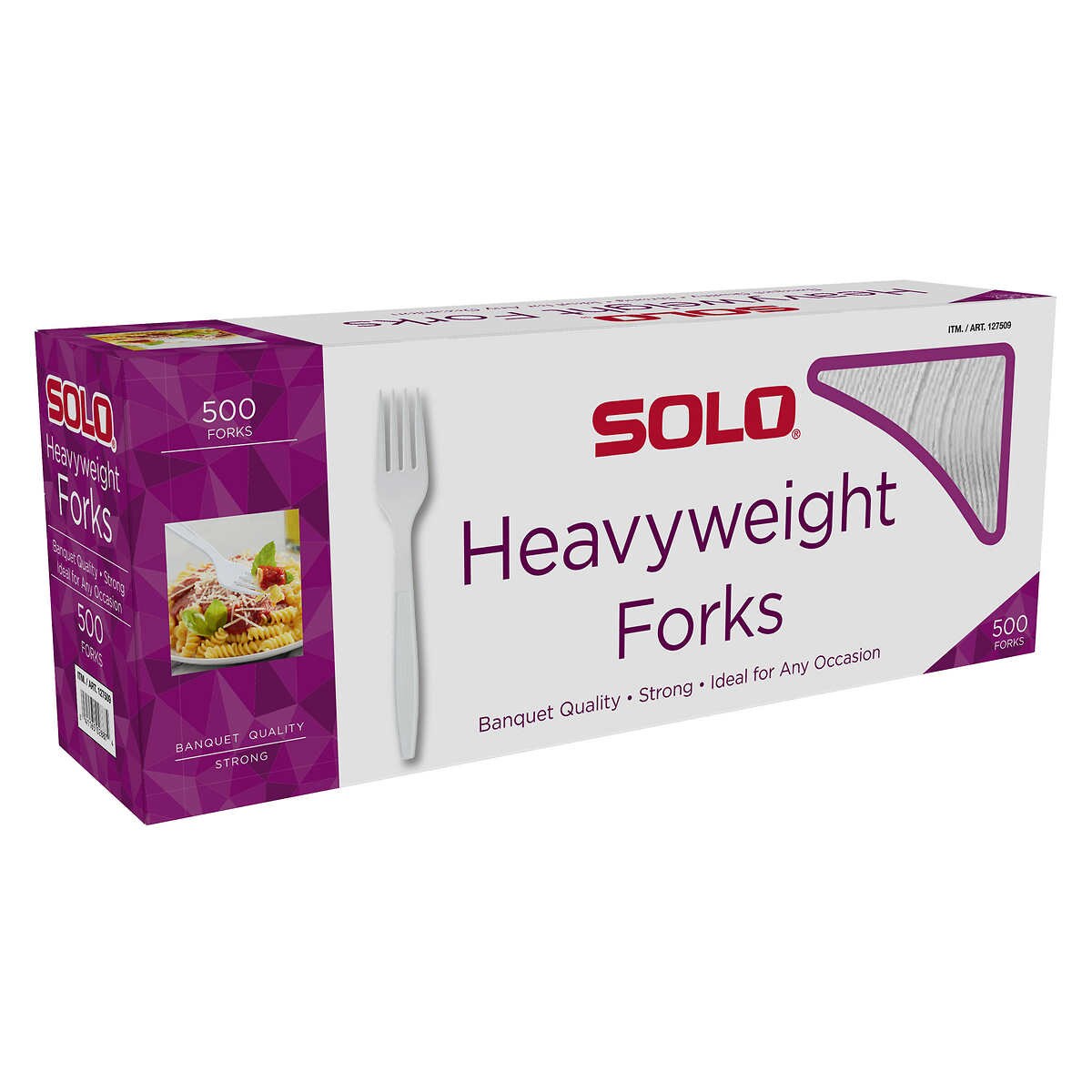 Solo   Heavyweight Plastic Fork, White, 500-count