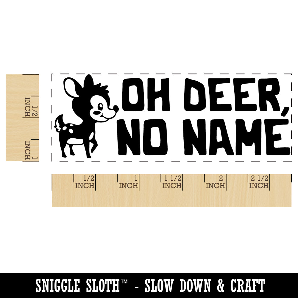 Oh Deer Dear No Name Teacher Student School Self-Inking Rubber Stamp Ink Stamper