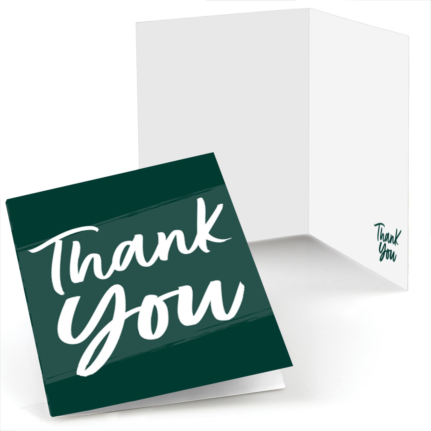 Big Dot of Happiness Emerald Elegantly Simple - Guest Party Favors Thank You Cards (8 count)