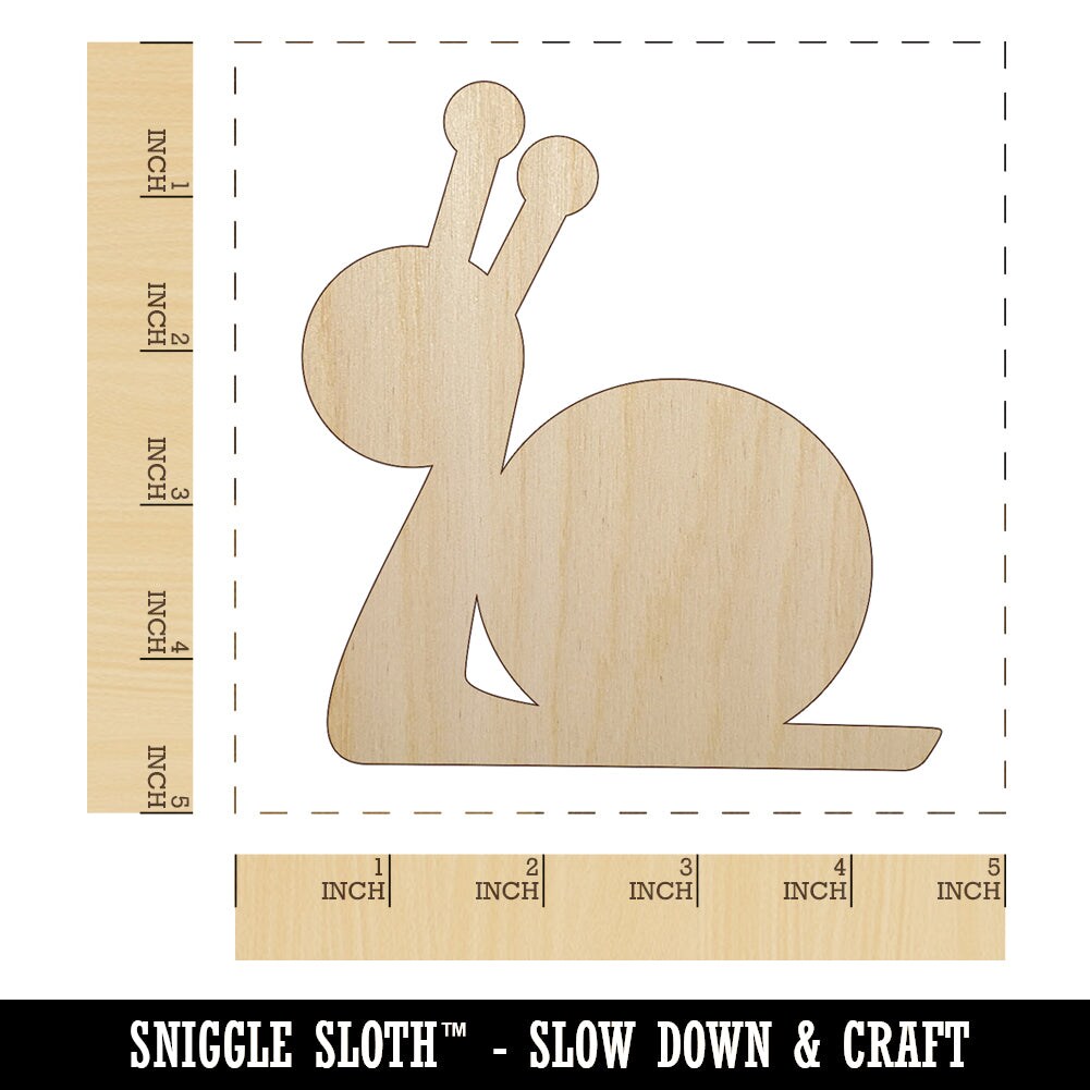 Snail Slow Solid Unfinished Wood Shape Piece Cutout for DIY Craft Projects