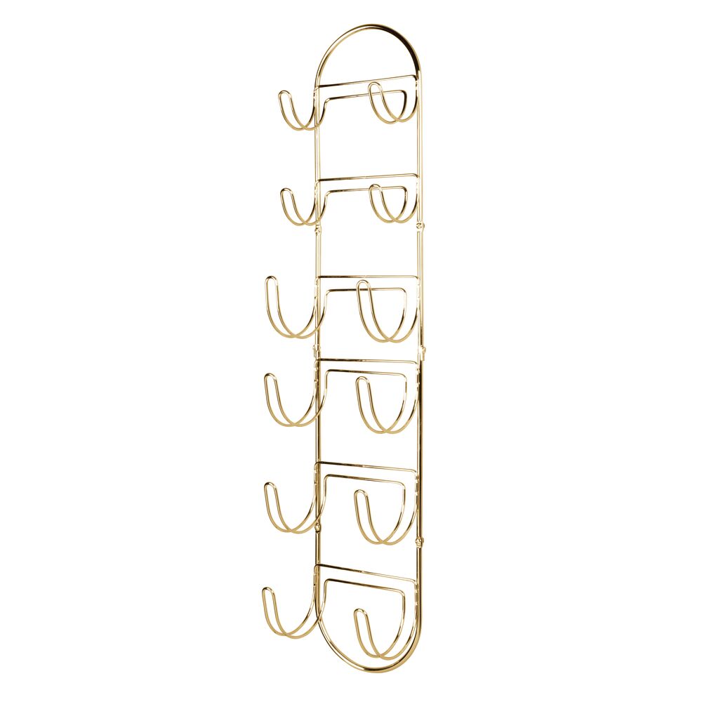 mDesign Steel Wall Mount Towel Rack with 6 Compartments
