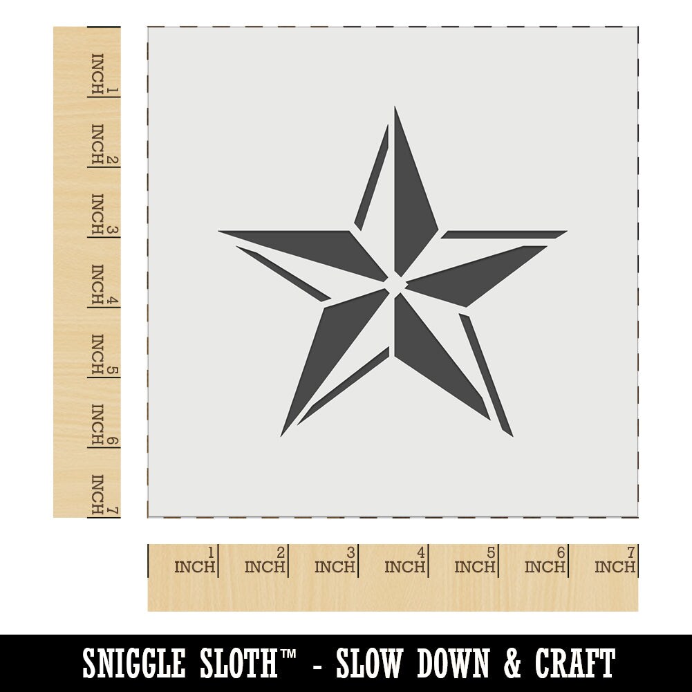 Nautical Star Wall Cookie DIY Craft Reusable Stencil