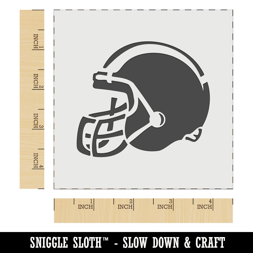 American Football Helmet Sports Wall Cookie DIY Craft Reusable Stencil