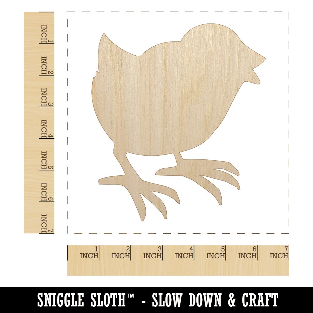 Baby Chick Laser Cut Out Wood Shape Craft Supply - Woodcraft Cutout