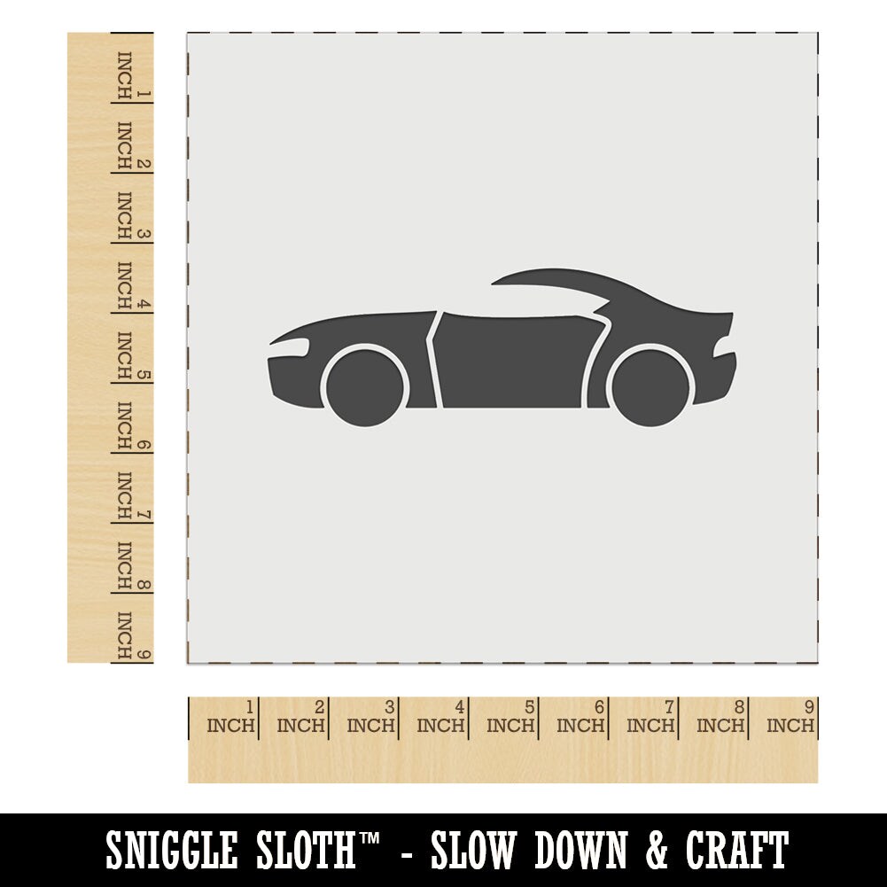 Sports Car Muscle Hot Rod Automobile Vehicle Wall Cookie DIY Craft Reusable Stencil