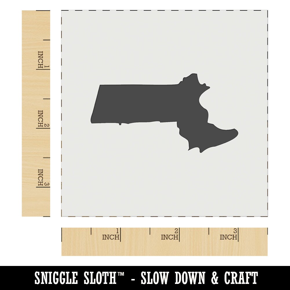 Massachusetts State Silhouette Wall Cookie DIY Craft Reusable Stencil