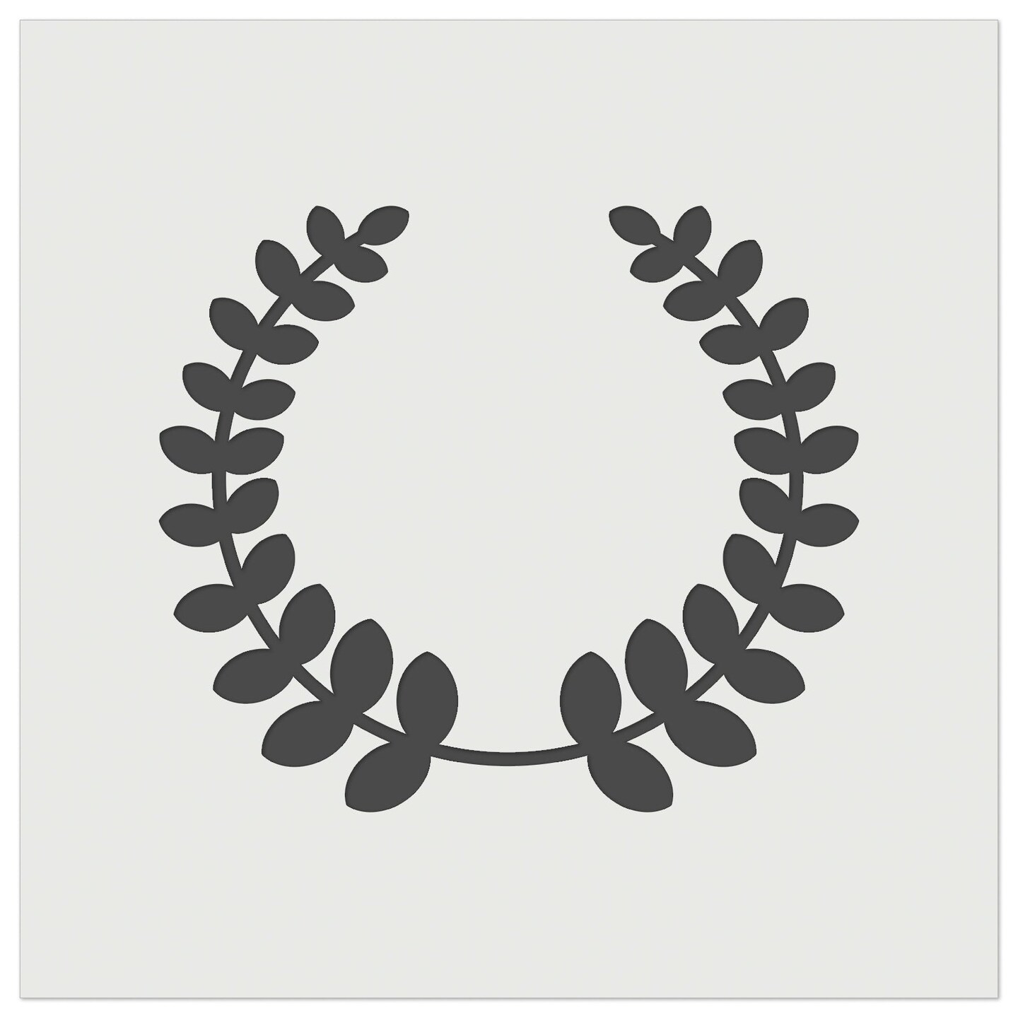 Rounded Laurel Wreath Silhouette Wall Cookie DIY Craft Reusable Stencil