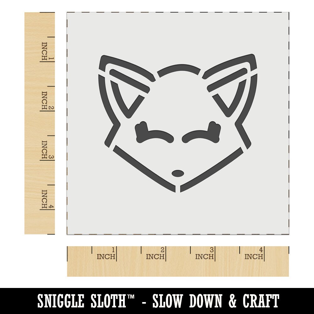Fox Face Wall Cookie DIY Craft Reusable Stencil