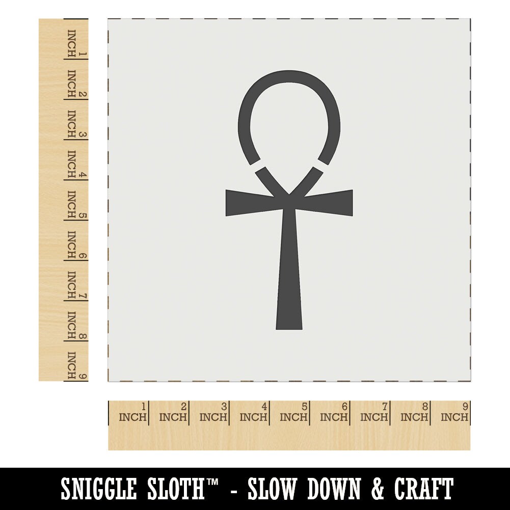 Coptic Cross Ankh Egyptian Hieroglyphic Wall Cookie DIY Craft Reusable Stencil
