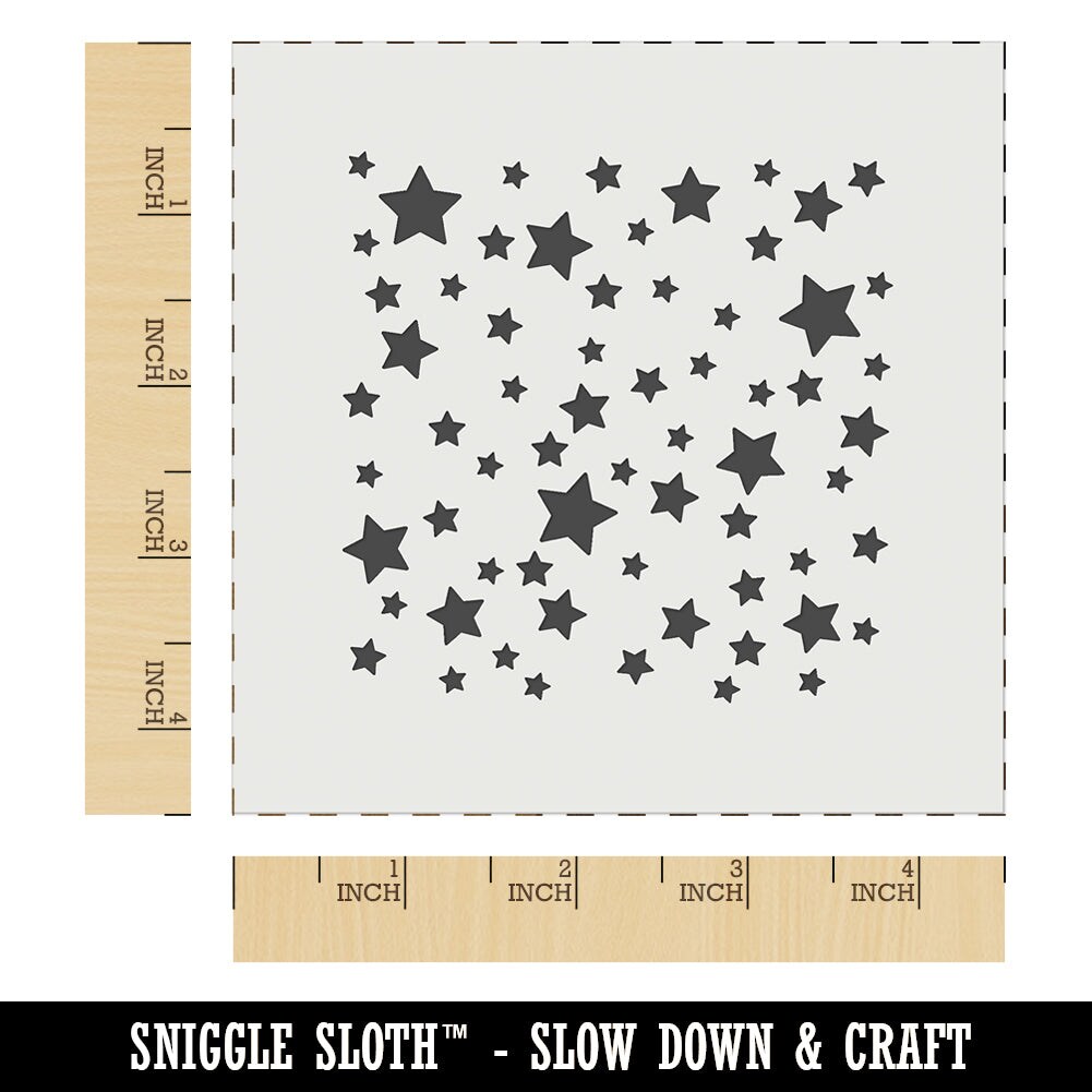 Cluster of Stars Wall Cookie DIY Craft Reusable Stencil