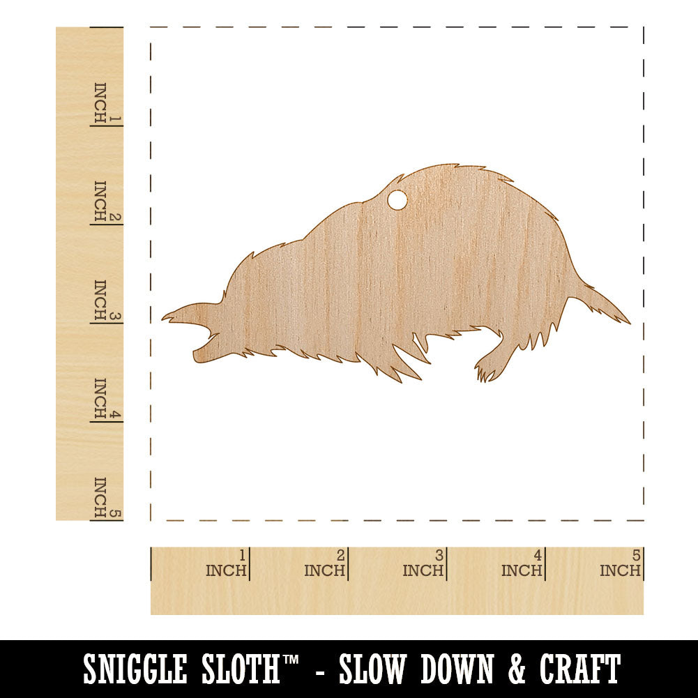 Mole Solid Unfinished Craft Wood Holiday Christmas Tree DIY Pre-Drilled Ornament