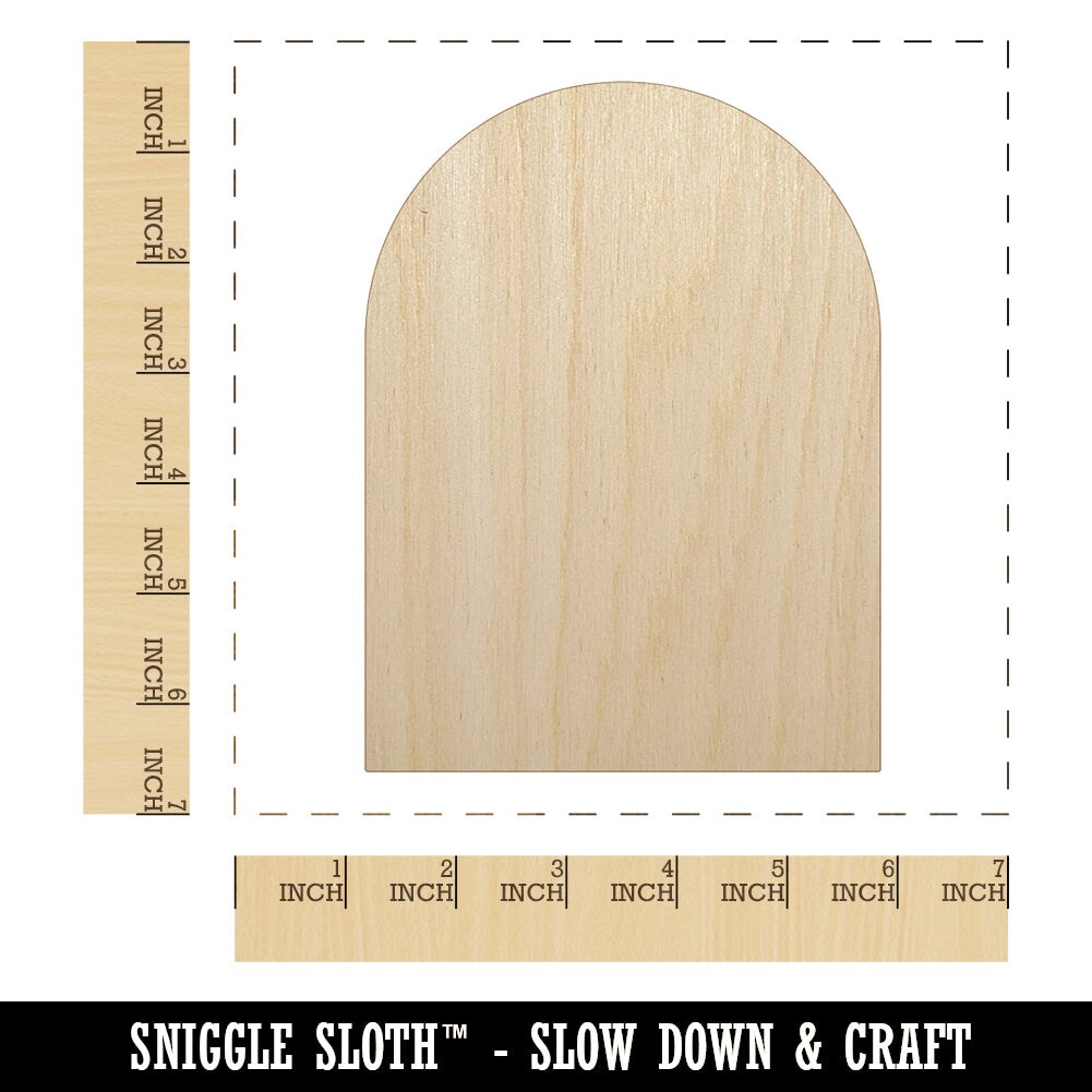 Tombstone Halloween Solid Unfinished Wood Shape Piece Cutout for DIY Craft Projects
