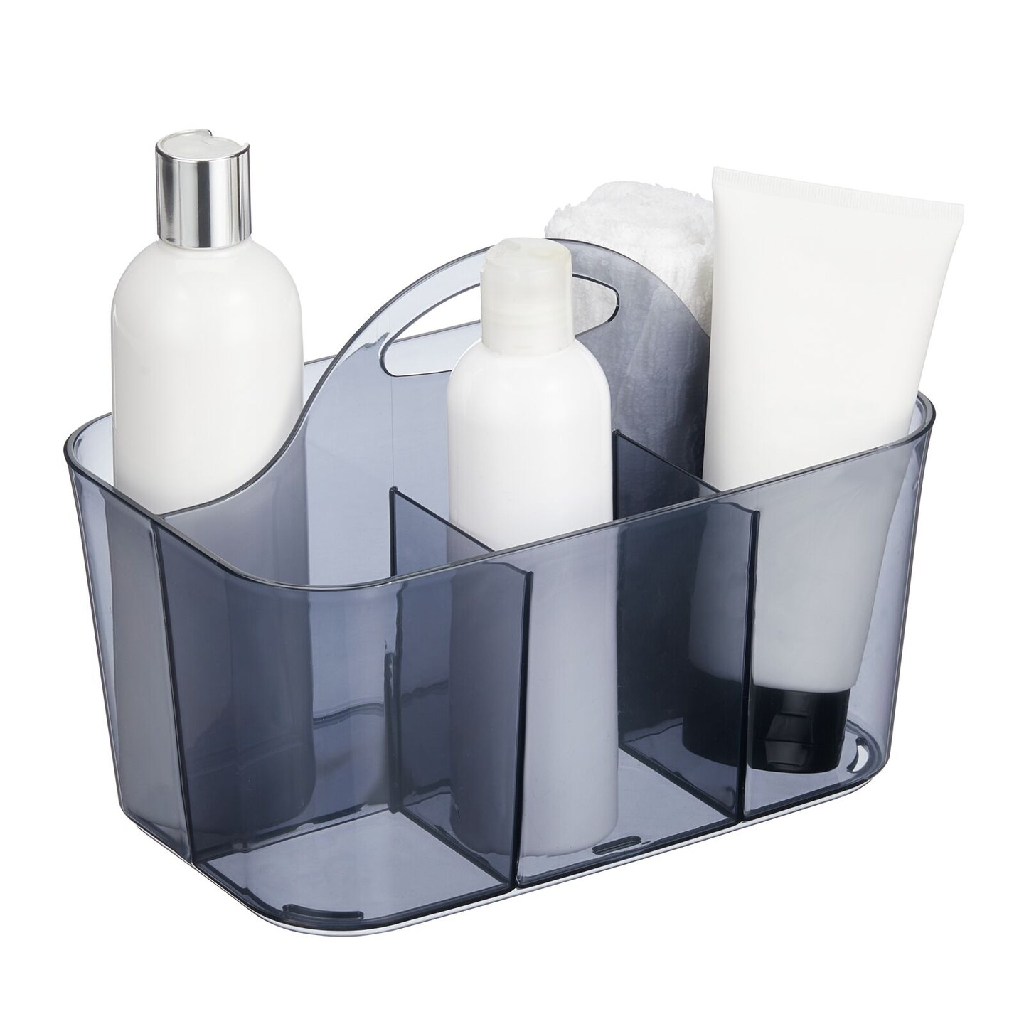 mDesign Plastic Divided Portable Shower Caddy Storage Organizer - Clear /Natural