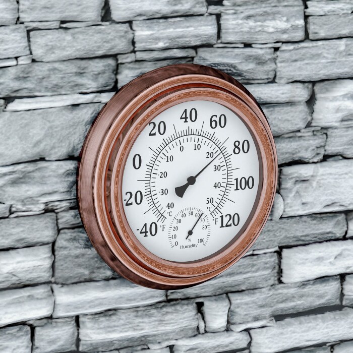Wall Thermometer-Decorative Indoor Outdoor Temperature And Hygrometer