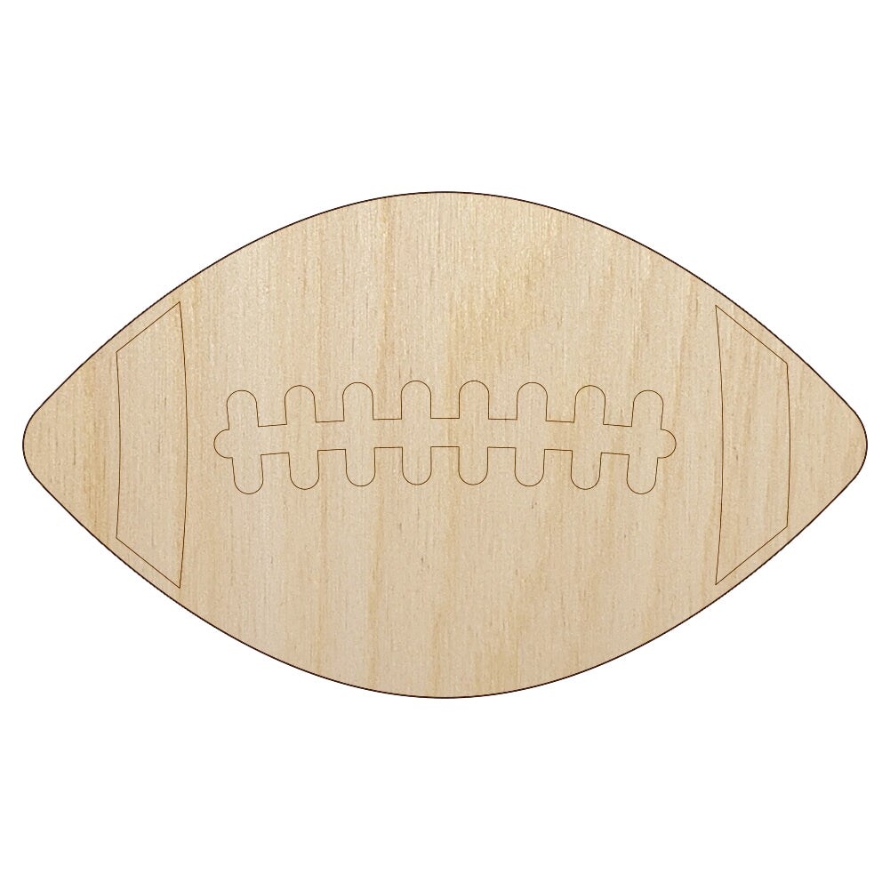 Football Sport Unfinished Wood Shape Piece Cutout for DIY Craft Projects