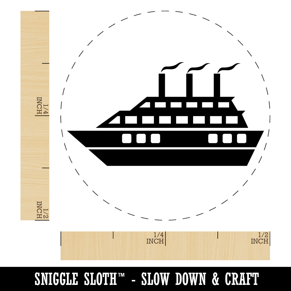 Vacation Cruise Ship Boat Self-Inking Rubber Stamp for Stamping Crafting Planners