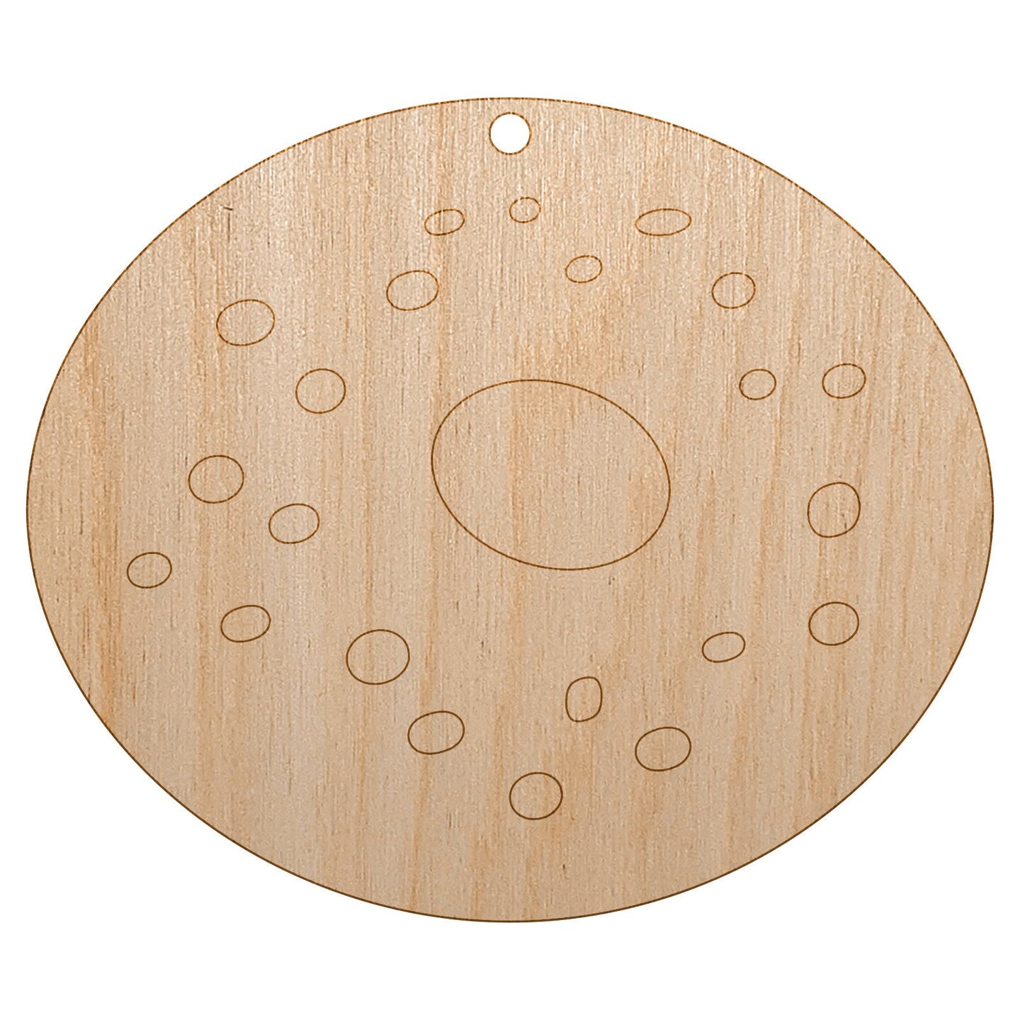 Everything Bagel Unfinished Craft Wood Holiday Christmas Tree DIY Pre-Drilled Ornament