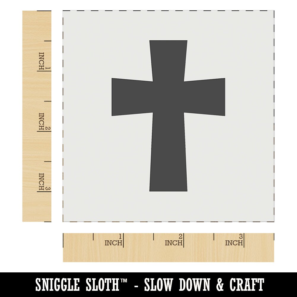 Cross Angled Christian Church Religion Wall Cookie DIY Craft Reusable Stencil