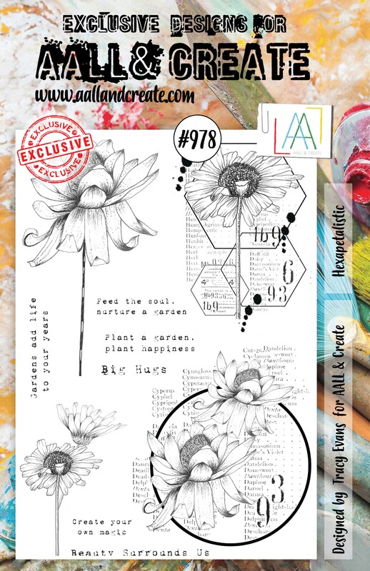 AALL and Create  A5 Stamp Set - #978 - Hexapetalistic