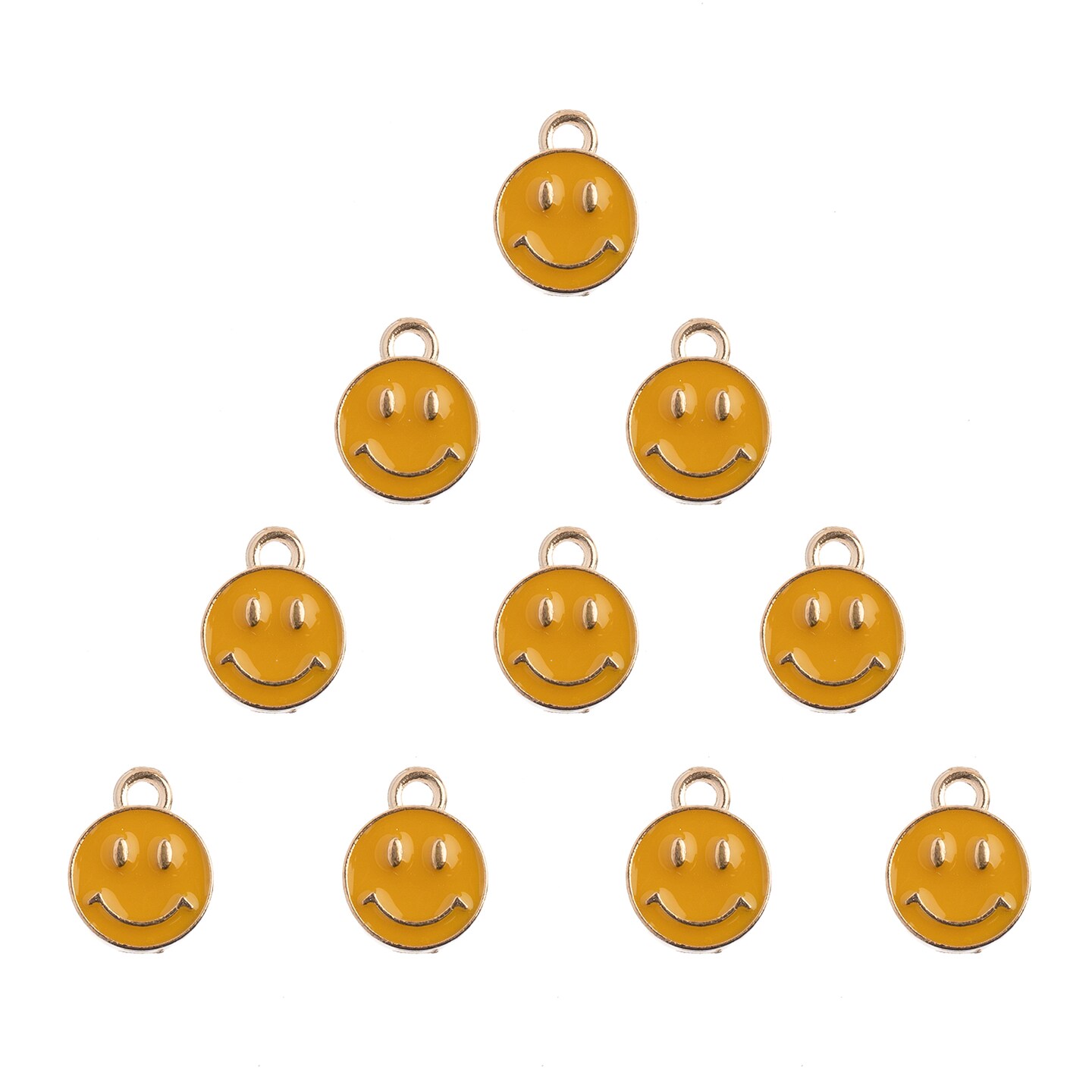 John Bead Sweet &#x26; Petite Happy Face Charms, 10pcs